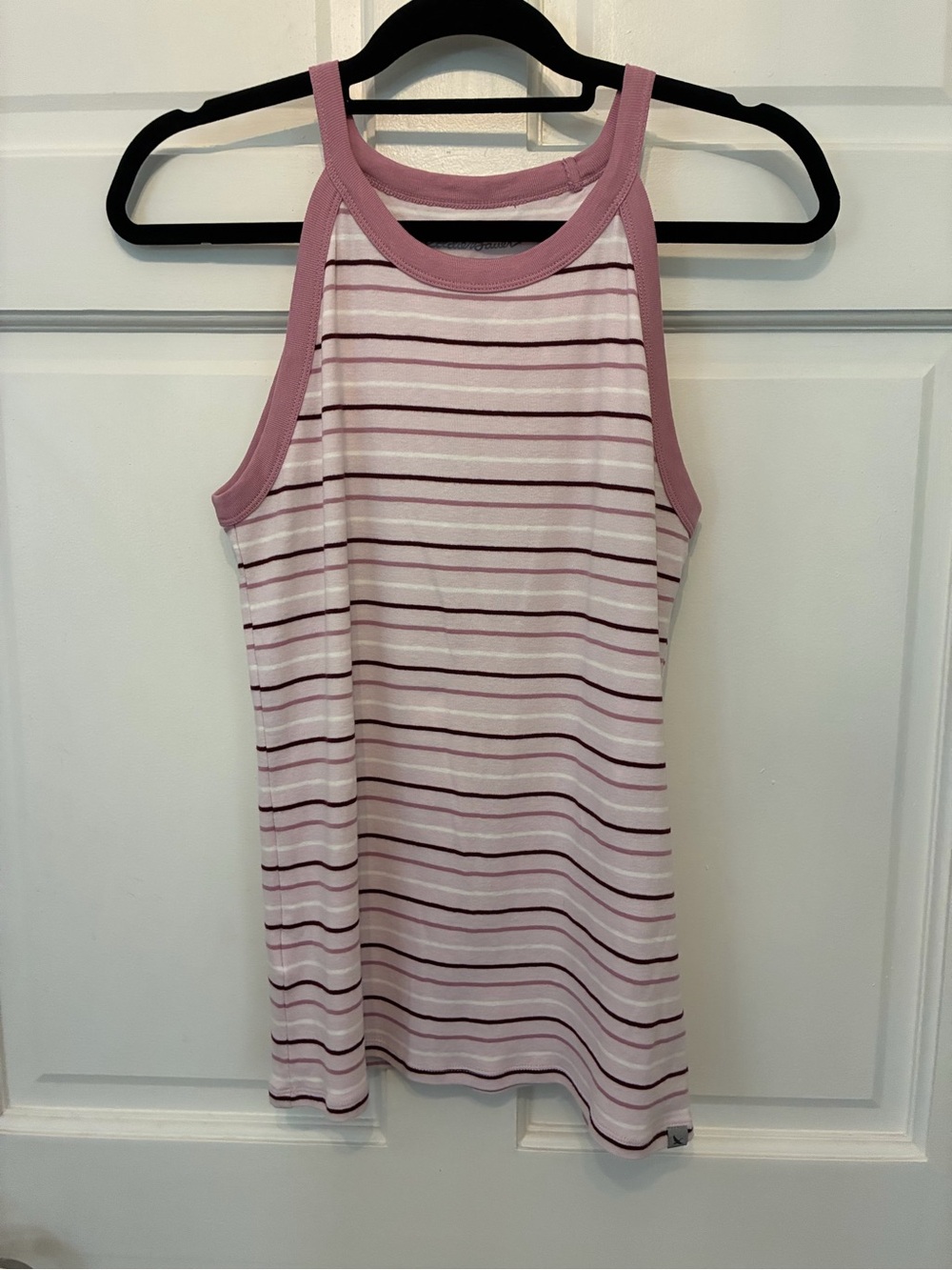 Eddie Bauer Dusty Pink Striped Racerback Tank